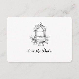 Classic Birdcage Personalised Save the Date Card