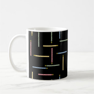 Classic Birthday Candles - Black Coffee Mug