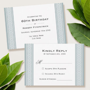 Classic Birthday Party Gray RSVP Response Card