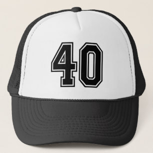 Classic Black 40th Birthday Party Trucker Hat