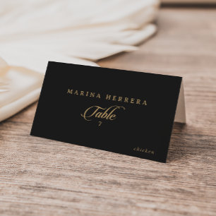 Classic Black an Gold Guest Name Place Cards
