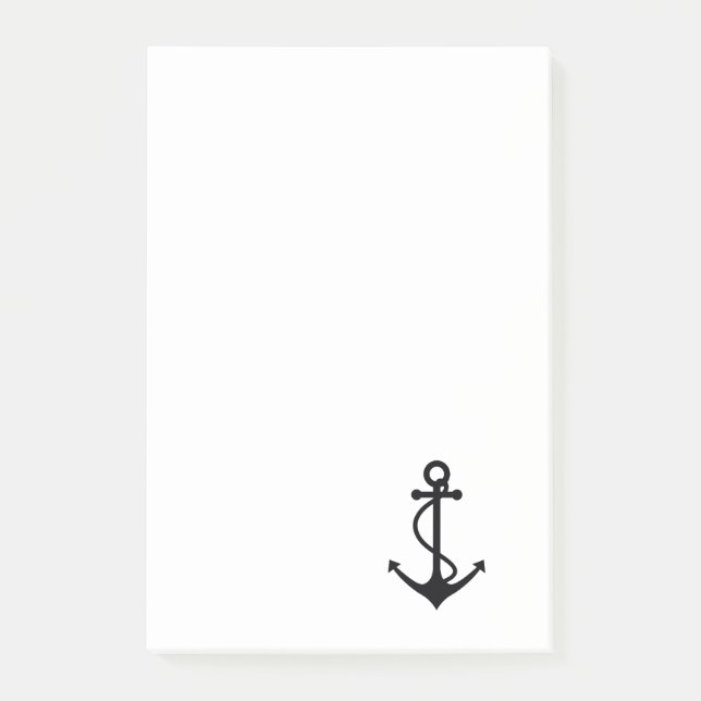 Classic Black Anchor Post-it Notes (Front)