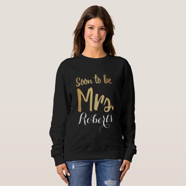 classic black and gold soon to be mrs tee (Front Full)