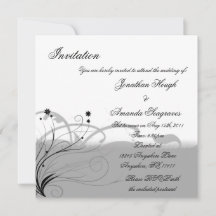 Classic Black and Grey Invitation