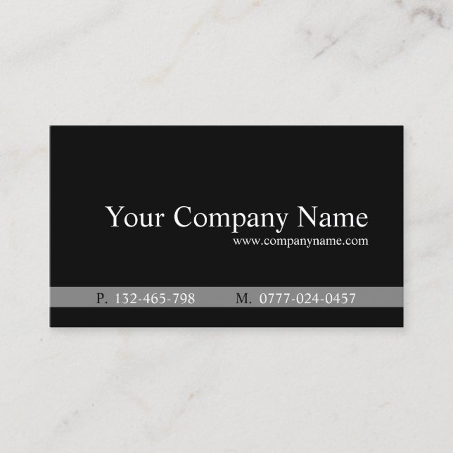 Classic Black and Grey Legal Business Card (Front)