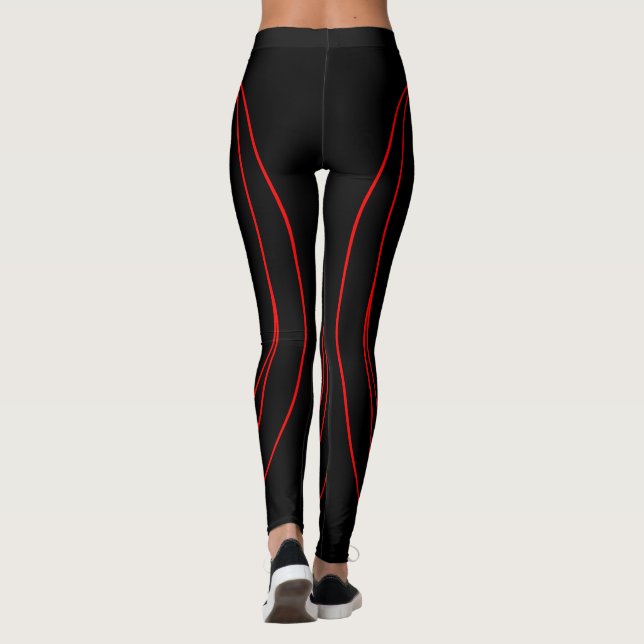 Classic black and red leggings (Back)