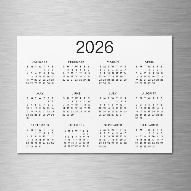 Classic Black And White 2024 Calendar Magnet (Creator Uploaded)