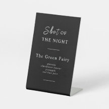 CLASSIC BLACK AND WHITE BAR MENU