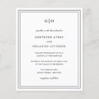 Classic Black and White Budget Wedding Invitation