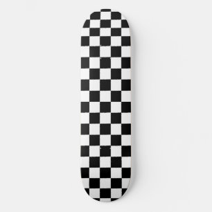 classic black and white checker skateboard