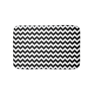 Classic Black and White Chevron Bath Mat