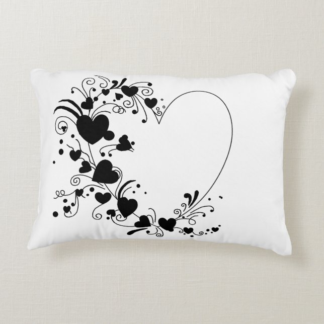 Classic Black and White Decorative Cushion (Back)