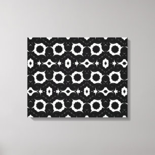 classic black and white design canvas print