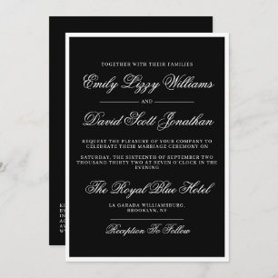 Classic Black and White Elegant QR Invitation