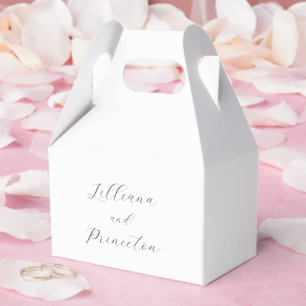 Classic Black and White Elegant Wedding Favour Box