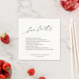 Classic Black and White Elegant Wedding Napkin