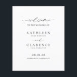 Classic Black and White Elegant Wedding Program<br><div class="desc">Classic wedding program with a simple and minimal black and white design with a combination of traditional serif fonts and an elegant script along with your date in a large format for a modern touch.  This elegant program is great for a formal wedding.</div>