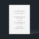 Classic Black and White Elegant Wedding Programme<br><div class="desc">Classic wedding program with a simple and minimal black and white design with a combination of traditional serif fonts and an elegant script along with your date in a large format for a modern touch.  This elegant program is great for a formal wedding.</div>
