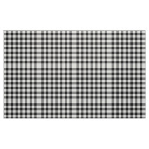 Classic Black and White Gingham Block Pattern Fabric