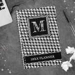 Classic Black and White Houndstooth Monogram Planner<br><div class="desc">Stay stylishly organised with this classic black and white houndstooth monogram planner. Customise it with your initials for a personal touch!</div>