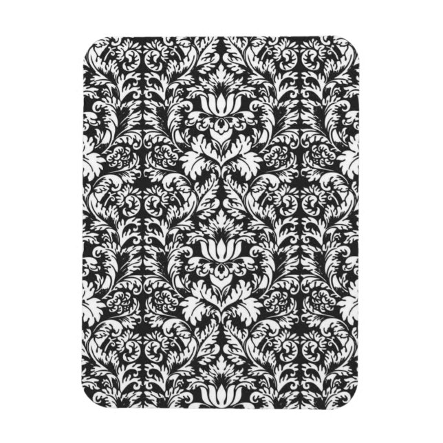 Classic Black and White Lace Pattern Magnet (Vertical)