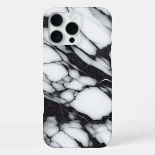 Classic Black And White Marble Slab Pattern iPhone 16 Pro Max Case