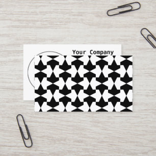 Classic Black and White Muslim Mamluks Pattern Business Card