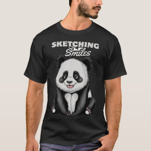 Classic Black And white Panda Perfection Design T-Shirt