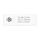 Classic Black and White Personalised Address