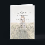 Classic Black and White Photo Elegant Wedding Programme<br><div class="desc">Classic style folded wedding program with a simple and minimal black and white design with a combination of traditional serif fonts and an elegant script along with your date in a large format for a modern touch,  over your favourite photo.  This elegant program is great for a formal wedding.</div>