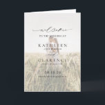 Classic Black and White Photo Elegant Wedding Programme<br><div class="desc">Classic style folded wedding program with a simple and minimal black and white design with a combination of traditional serif fonts and an elegant script along with your date in a large format for a modern touch,  over your favourite photo.  This elegant program is great for a formal wedding.</div>