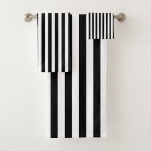 Black And White Striped Bathroom Accessories Zazzle Co Uk