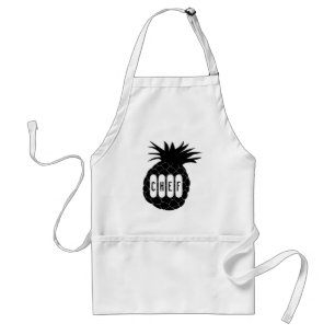 Classic Black and White Pineapple Chef Standard Apron