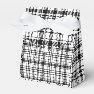 Classic Black and White Plaid Favour Box