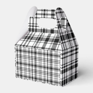 Classic Black and White Plaid Favour Box
