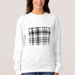 Classic Black and White Plaid Sweatshirt