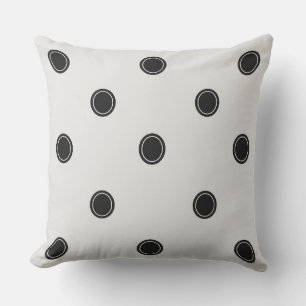 Classic Black and White Polka Dot Pillow