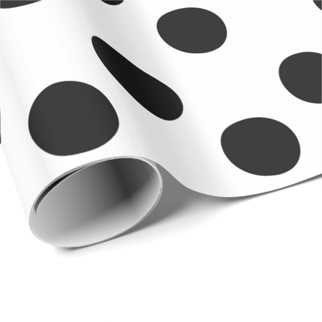 Classic Black and White Polka Dot Wrapping Paper (Roll Corner)