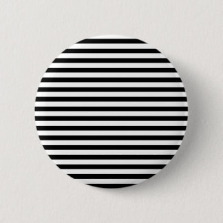 Classic Black and White Stripes 6 Cm Round Badge