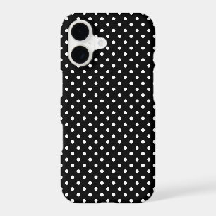Classic Black and White Tiny Polka Dot Pattern