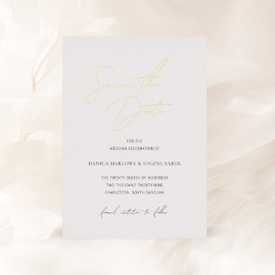 Classic Black and White Wedding Save the Date