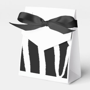Classic Black and White Zebra Pattern Favour Box