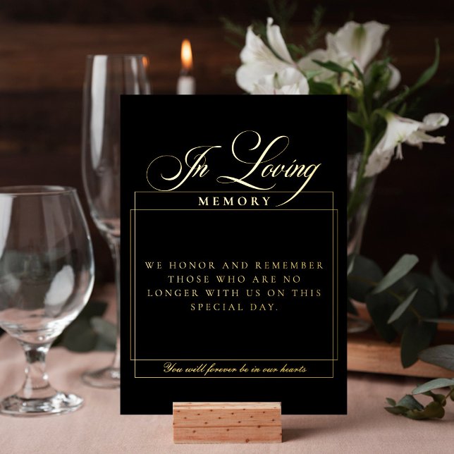 Classic Black Calligraphy In Loving Memory Sign (Creator Uploaded)