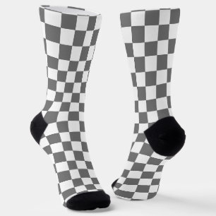 Classic black checkerboard socks