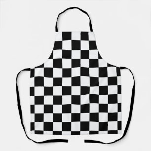 Classic black chequerboard apron