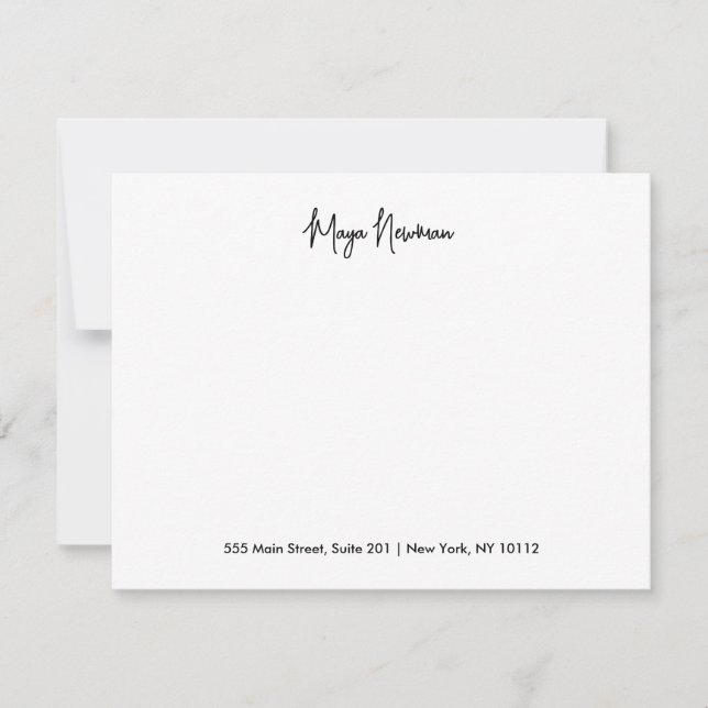 CLASSIC BLACK CHIC SIGNATURE MONOGRAM NAME CARD (Front)