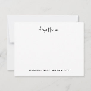 CLASSIC BLACK CHIC SIGNATURE MONOGRAM NAME CARD
