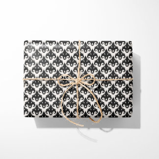 Classic Black Damask Wrapping Paper