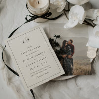 Classic Black & Ecru Monogram Photo