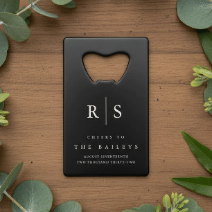 Classic Black & Ecru Monogram Wedding